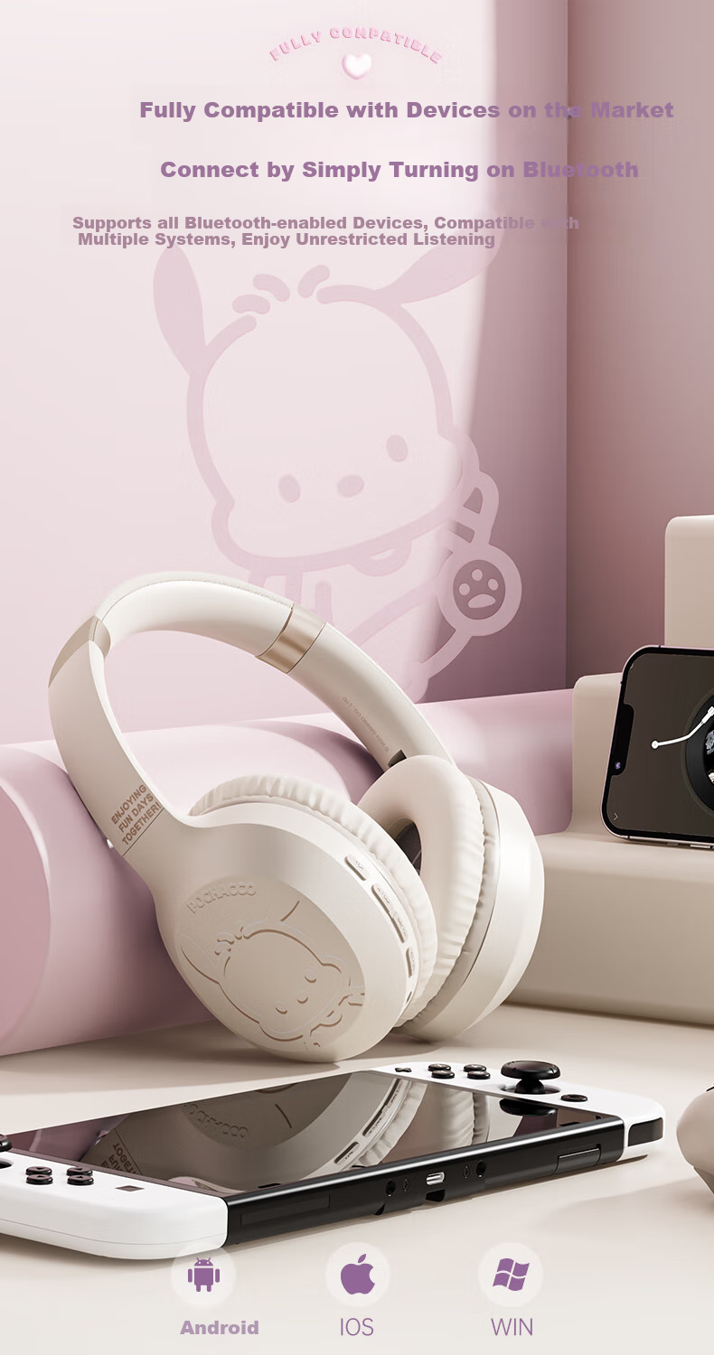 Беспроводные наушники Chenfeng Sanrio Bluetooth S05, детские, спортивные, игровые, подарок на Новый год, совместимы с Apple, Huawei, Xiaomi