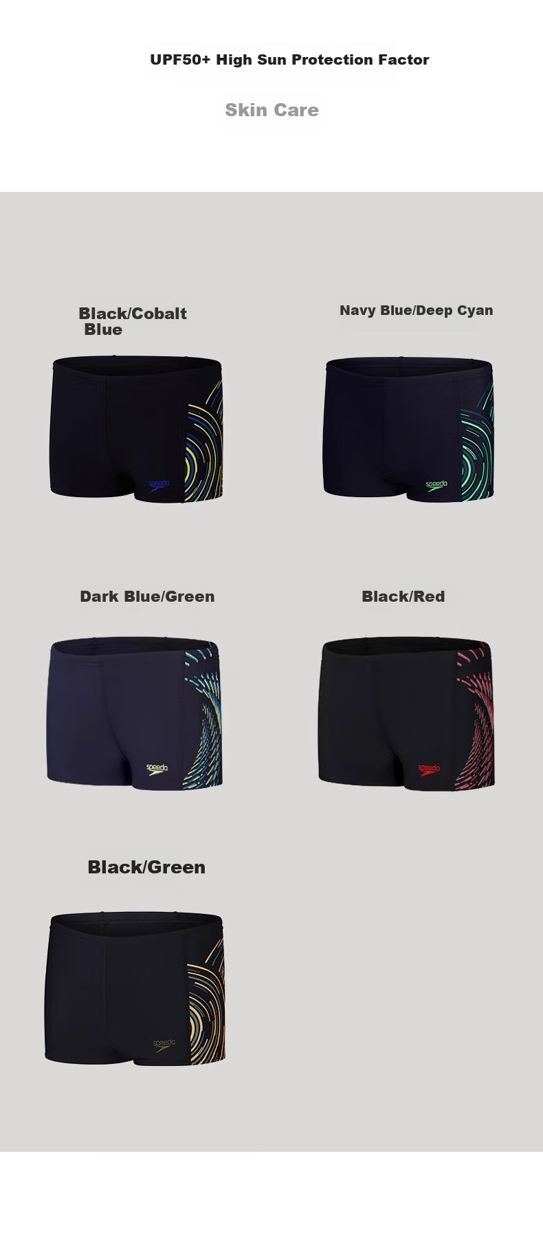 Детские плавки Speedo Swimming Courage Series для мальчиков, тренировочные, с принтом, защита от солнца и хлора, черные/оранжевые, размер 7-8 лет