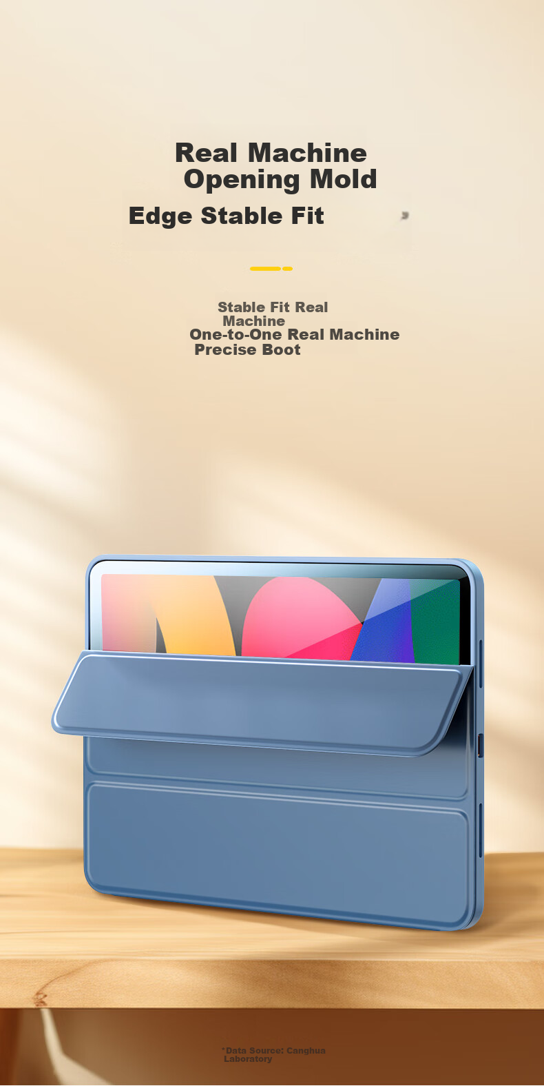 Чехол-книжка CangHua для Xiaomi Redmi Pad SE, защитный, из искусственной кожи, с подставкой, черный