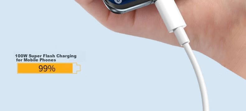 Кабель Yingqian для быстрой зарядки Realme, 120W/80W, 2 метра, USB-A на USB-C, черный