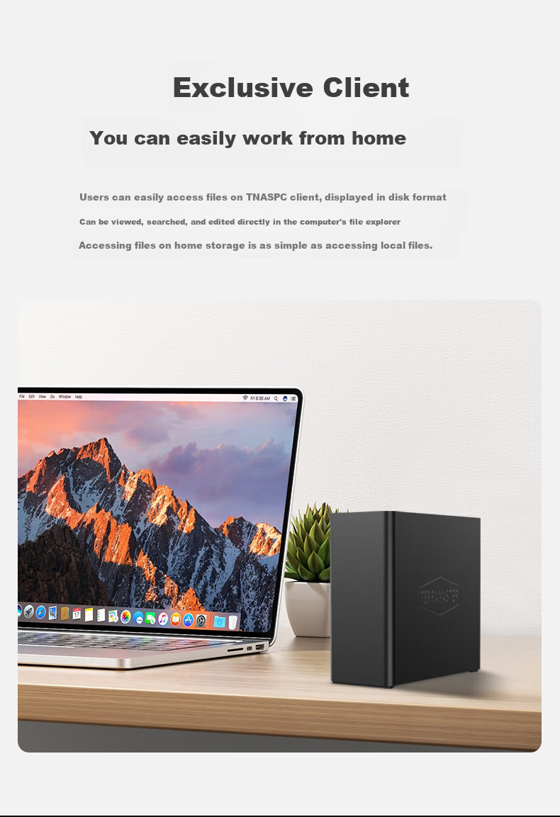 TERRA MASTER F4 SSD: персональное облако NAS с 5 Гбит/с Ethernet, 4 отсека для SSD, процессор Intel Quad-Core, 8 ГБ ОЗУ, AI-сервер для дома, резервное копирование фото, расширение памяти телефона и компьютера.