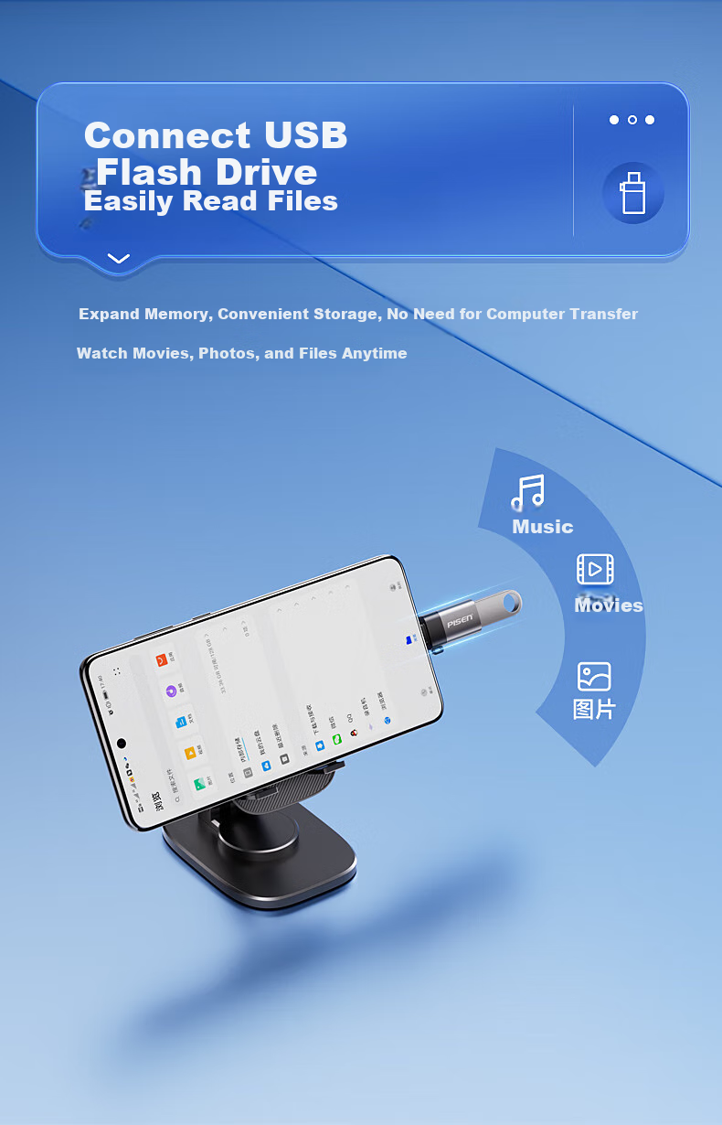 Переходник PISEN Type-C OTG, алюминиевый сплав, серый, для Apple, Huawei, iPad, ноутбуков, 0-1A