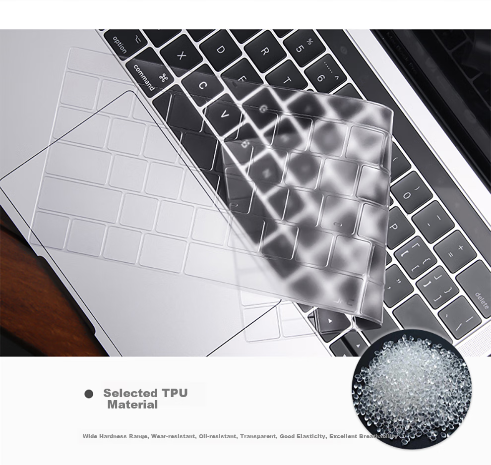 Защитная пленка для клавиатуры Jichuan для Apple MacBook Pro 13.3 дюйма (A1706/A1989) с Touch Bar, TPU, противоударная, пылезащитная, водонепроницаемая