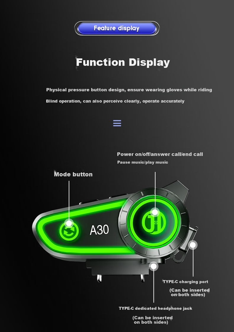 Bluetooth-гарнитура для мотошлема