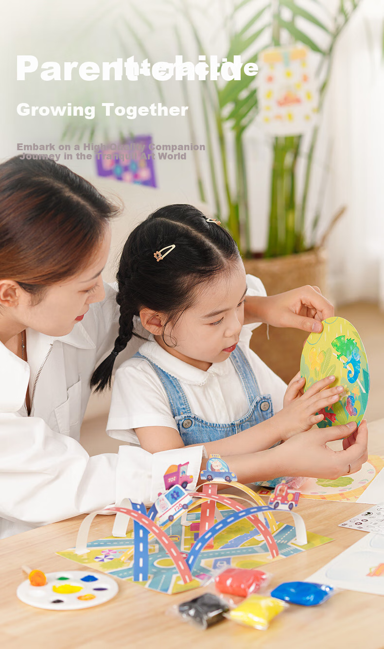 Набор для творчества TOI, арт-бокс для детей 3-6 лет, включает 16 курсов рисования и лепки