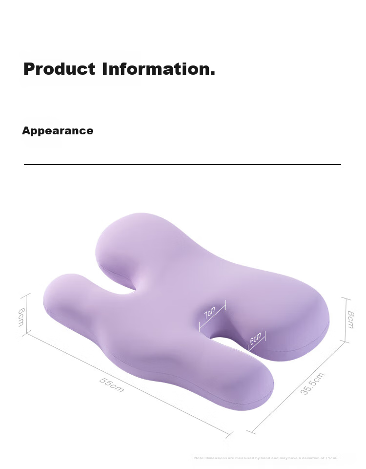 Подушка для сна CHECA GOODS Anti-Wrinkle Beauty Pillow, ортопедическая, с поддержкой шеи, для сна на боку, без давления на лицо, для взрослых, 55x35.5x8 см