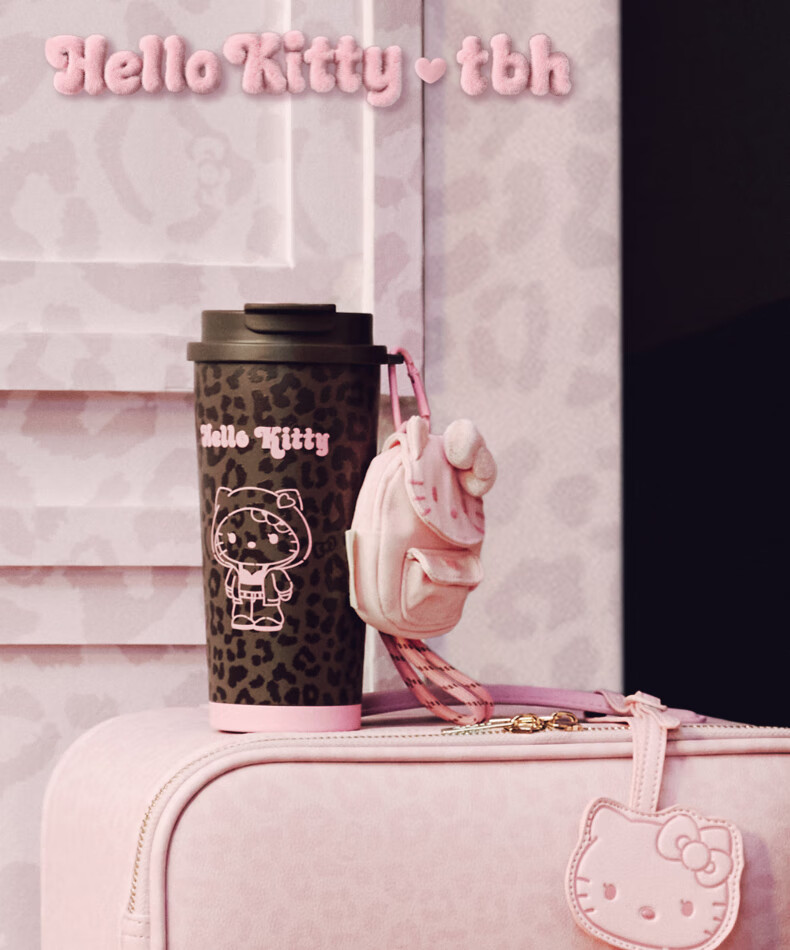 Термокружка Sanrio Hello Kitty из нержавеющей стали, портативная, для путешествий, 308 мл, розовый