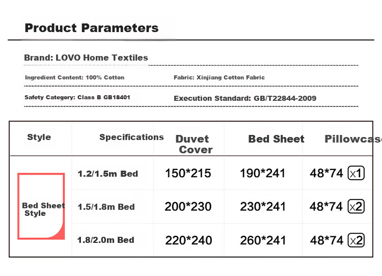 Комплект постельного белья LOVO Luolai, 100% хлопок, размер 220*240 см, синий