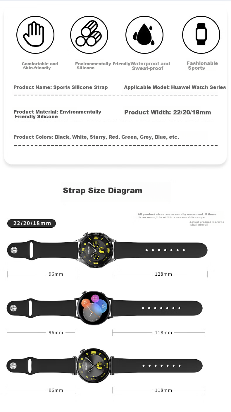 Спортивный силиконовый ремешок Xiaopijiang для Huawei Watch GT6/GT5Pro/GT4/GT3Pro, силиконовый ремешок для Huawei Watch5/Watch4Pro/3/Honor GS3, серый, 20 мм