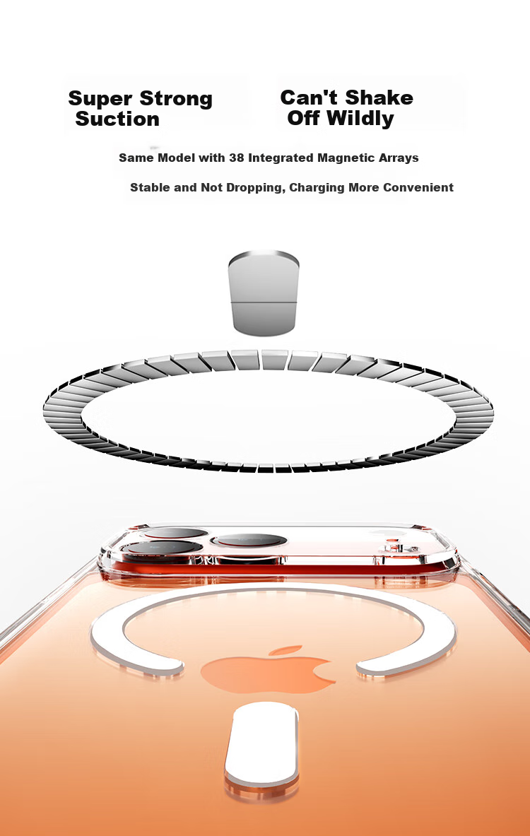 JD Original Чехол для iPhone 17 Pro Max, ультрапрочный, защита от падений, магнитный, прозрачный, Magsafe, противоударный