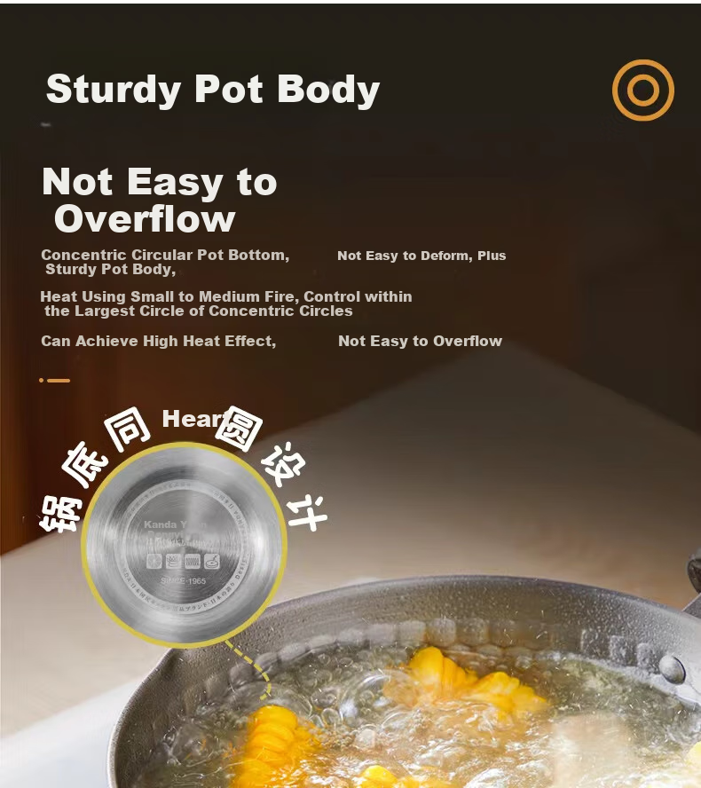 Кастрюля Shentian Snow Flat Pot для лапши и супа, из нержавеющей стали, маленькая молочная кастрюля, детская кастрюля для еды, пароварка, 18 см с вставкой-пароваркой