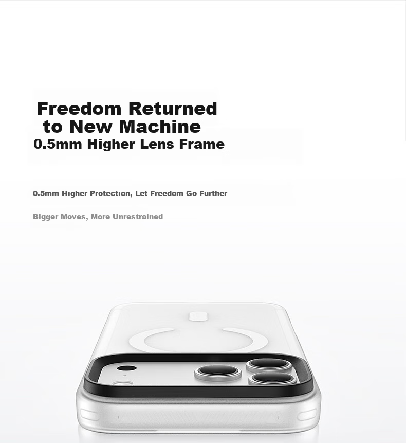Чехол JD W&P для Apple iPhone 17 Pro Max, матовый, с магнитной зарядкой, противоударный, черный
