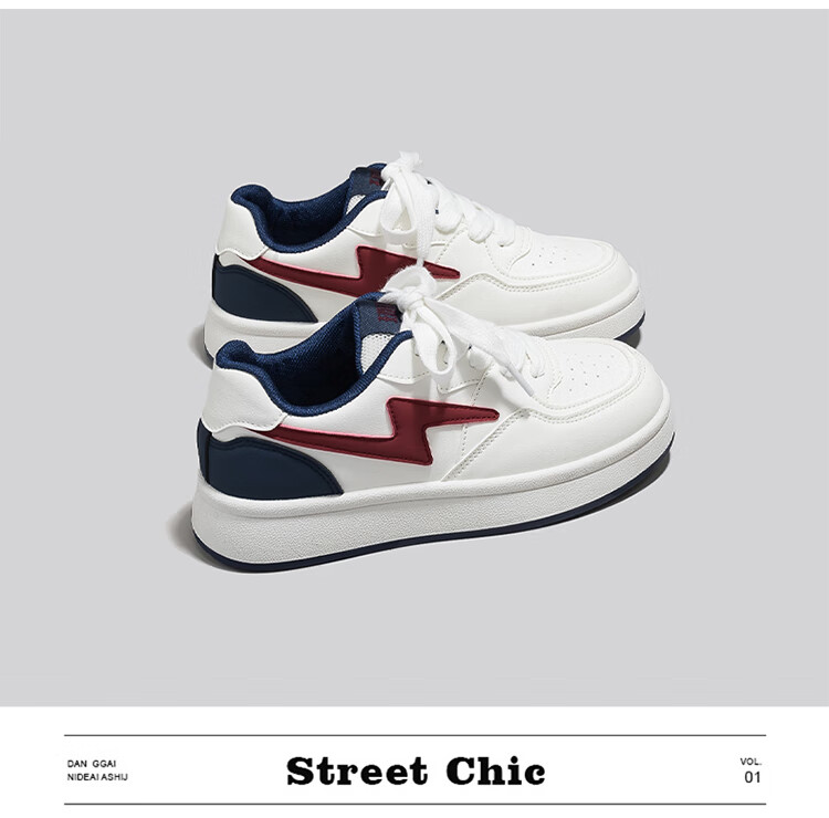 Кроссовки HUANQIU Lightning White Shoes, женские, весна-осень, модные, повседневные, низкие, белые, размер 37
