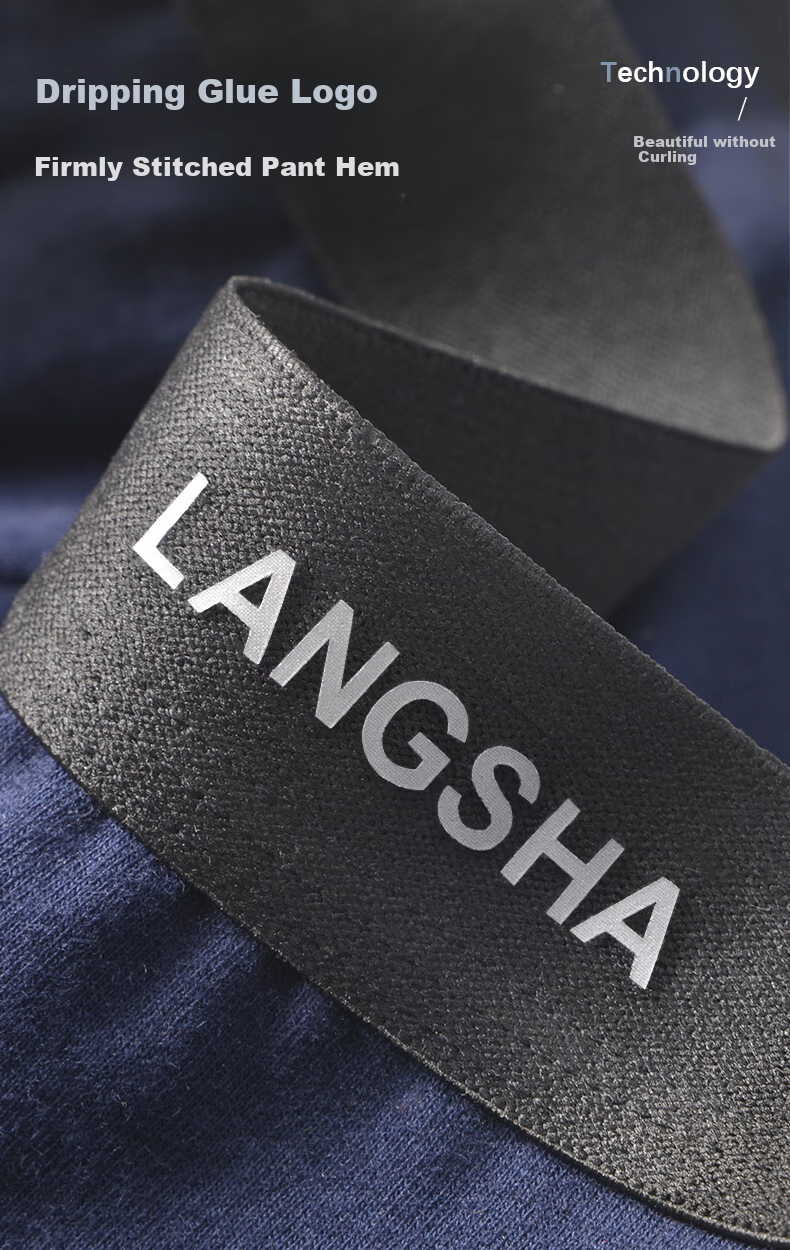 Мужские трусы-боксеры LangSha, 4 шт., 100% хлопок, антибактериальные, дышащие, средняя посадка