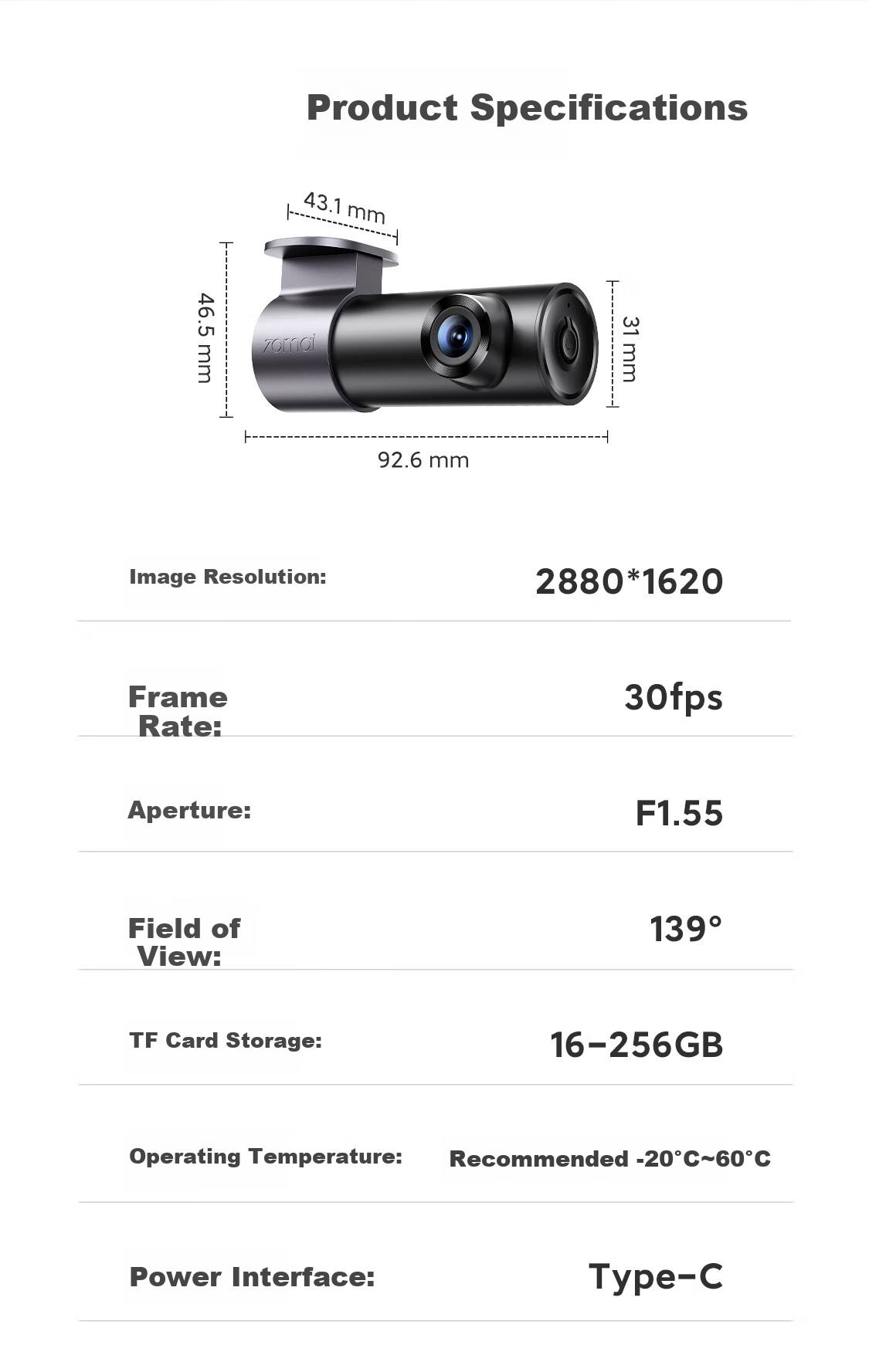Видеорегистратор 70Mai M310Pro