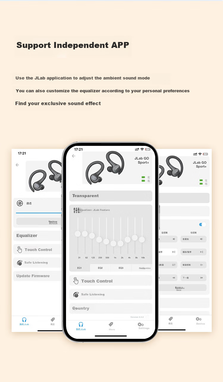 Беспроводные спортивные наушники JLab GO Sport+ с защитой от пыли и воды IP55, для спорта, активного отдыха, велоспорта и бега, с шумоподавлением и долгим временем работы от аккумулятора