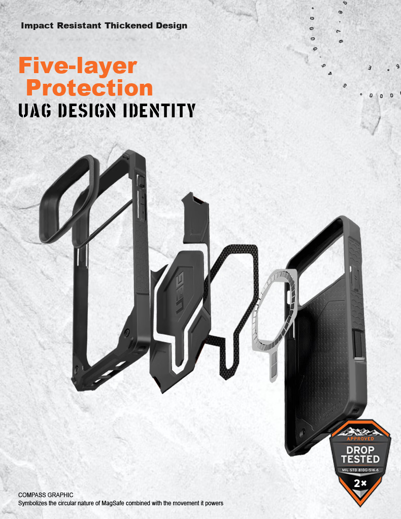 UAG Чехол для iPhone 17 Pro, противоударный, с полной защитой, анти-отпечатки, бизнес-магнитный, элегантный черный карбон