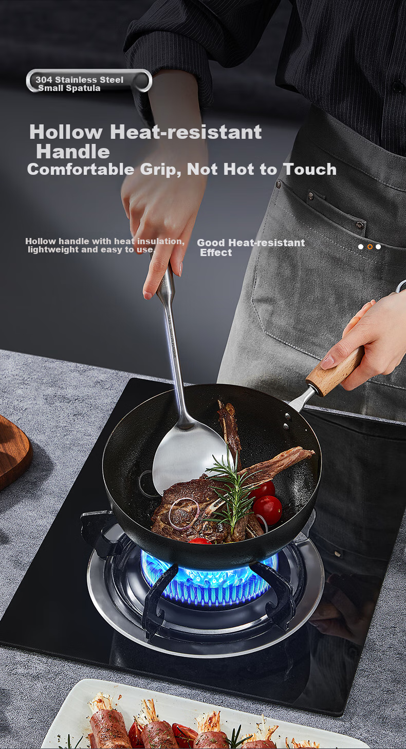 Лопатка кухонная COOKER KING из нержавеющей стали, 31 см, для антипригарных покрытий