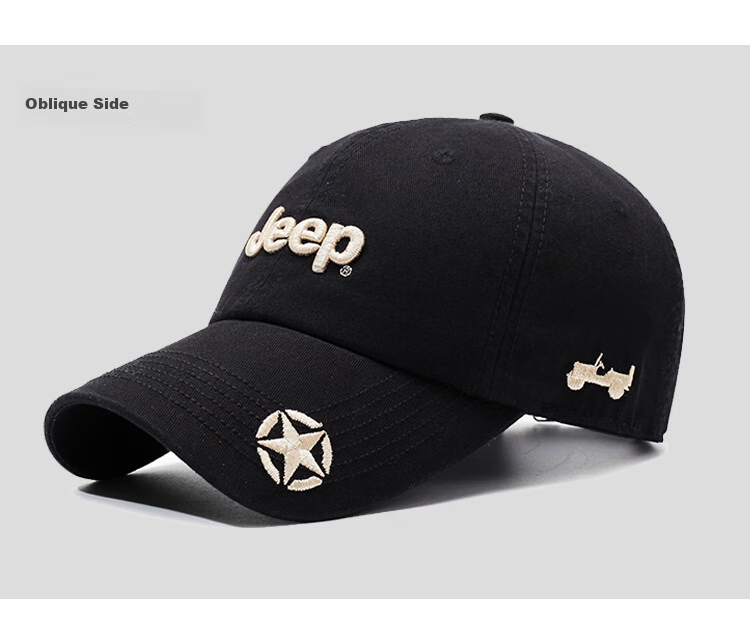 Мужская бейсболка JEEP, универсальная, для защиты от солнца, черная