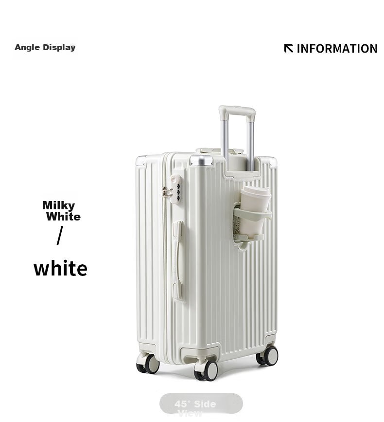 Чемодан Paul Frank Multifunctional Luggage Suitcase, тележка, дорожный, ручная кладь, кодовый замок, поворотные колеса, серебристо-серый, 20 дюймов