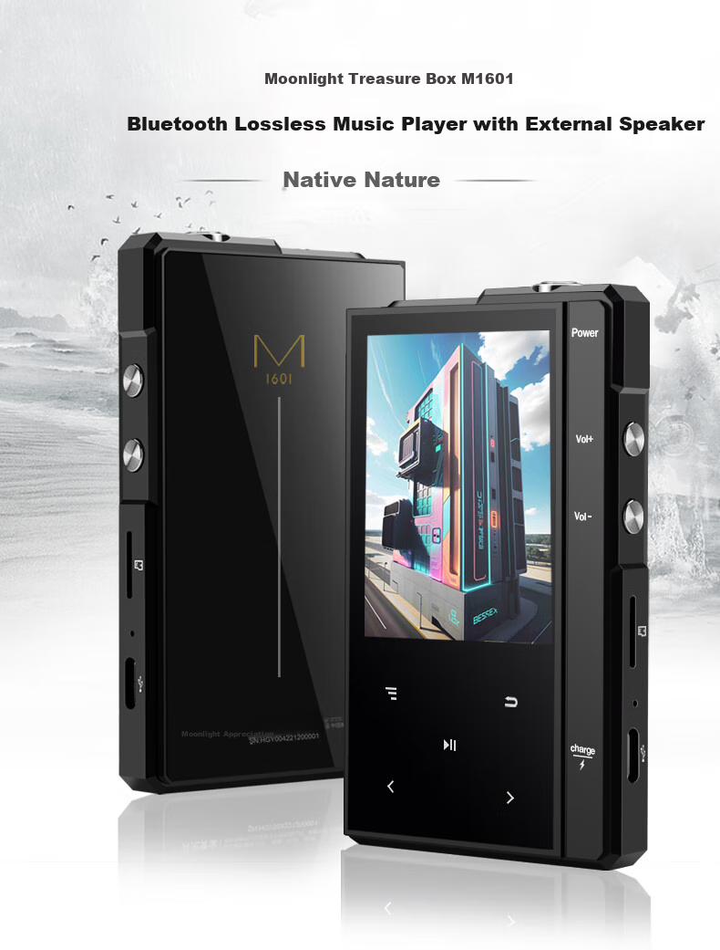 MP3/MP4 плеер Yueguangbaohe M1601, 32 ГБ, Bluetooth, карта памяти, lossless, электронная книга, длительное время ожидания, портативный плеер для студентов