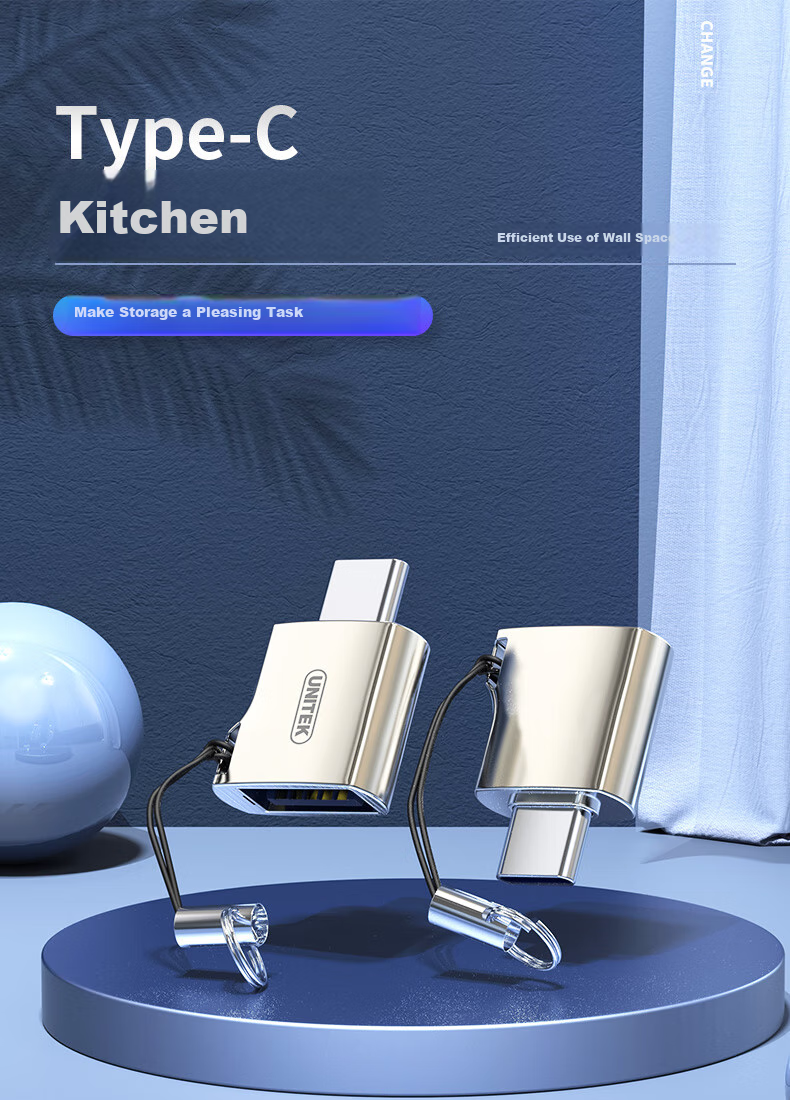 Адаптер UNITEK USB-C на USB 3.0 OTG Y-A025GNI