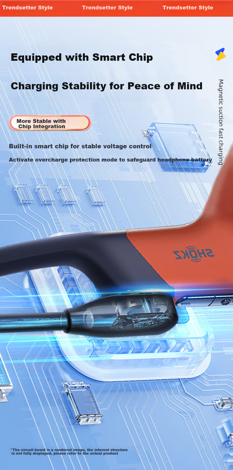 Кабель зарядный Trendsetter для Shao Yin S710, OpenSwim Pro, Bluetooth наушники с костной проводимостью, магнитный кабель данных, USB кабель