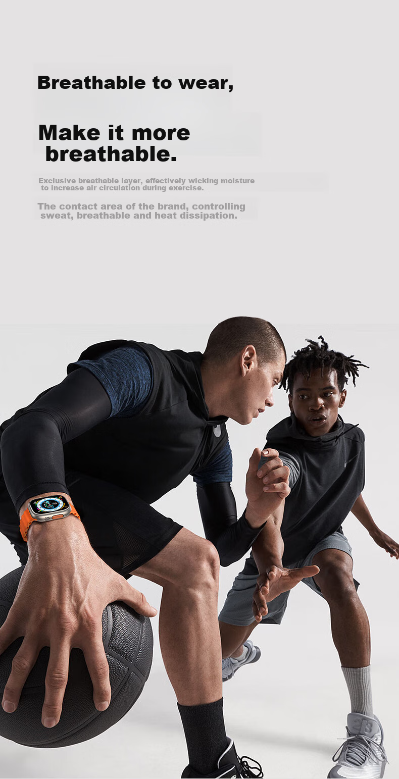 Ремешок W&P Ocean Silicone для Apple Watch Ultra 3/2, белый, размер 45 мм