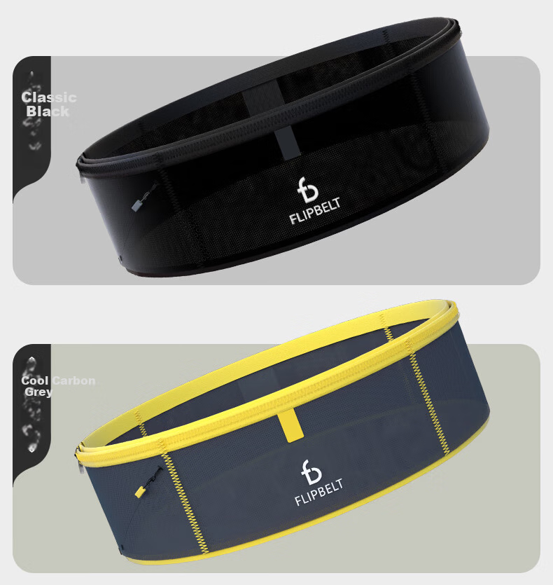 Поясная сумка Flipbelt [Легкая поясная сумка], спортивная сумка для бега, фитнеса, активного отдыха, походов, езды на велосипеде, для телефона, серая, размер M