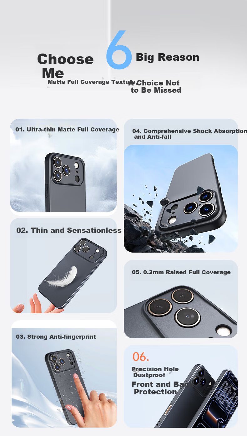 Чехол ALittleFlower для Apple iPhone 17 Pro Max, Midnight Black, противоударный, ультратонкий, с защитой от отпечатков пальцев, матовый