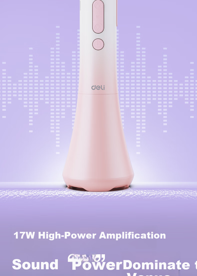 Портативный микрофон-усилитель Deli LT220, 17 Вт, беспроводной Bluetooth, с дисплеем, для лекций, экскурсий, пения, караоке