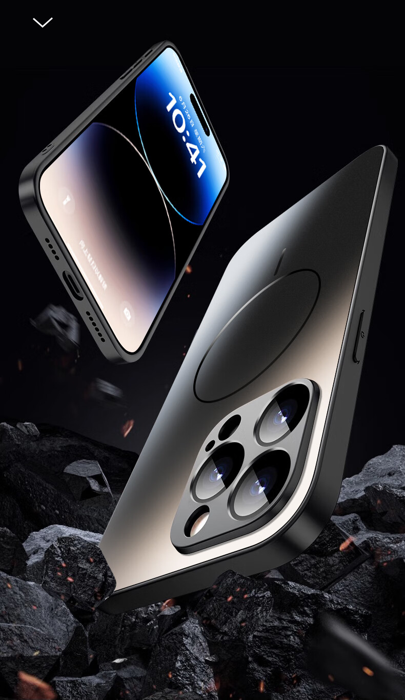Чехол Dreamworthy для Apple iPhone 14 Pro, MagSafe, защита от падений, ультратонкий, матовый, приятный на ощупь, унисекс, графитовый черный