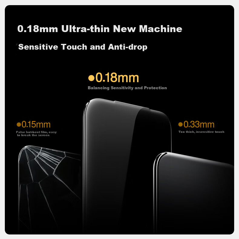 Защитное стекло SmartDevil для Apple iPhone 17 Pro, 3D горячее изгибание, Corning, ультратонкое, 0.18 мм, с камерой без пыли