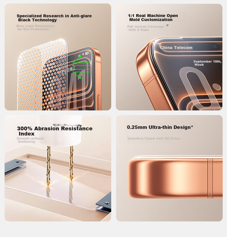 Защитное стекло Shanmo для Apple iPhone 17 Pro Max, 3D горячее изгибание, AR антибликовое, магнитное напыление, пыленепроницаемая пленка высокой четкости