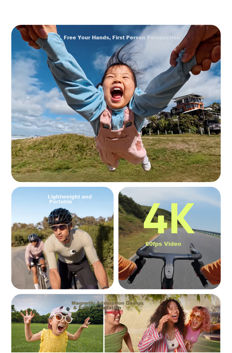 Экшн-камера Insta360 GO Ultra, 4K, водонепроницаемая, компактная, для спорта и путешествий, Agile White