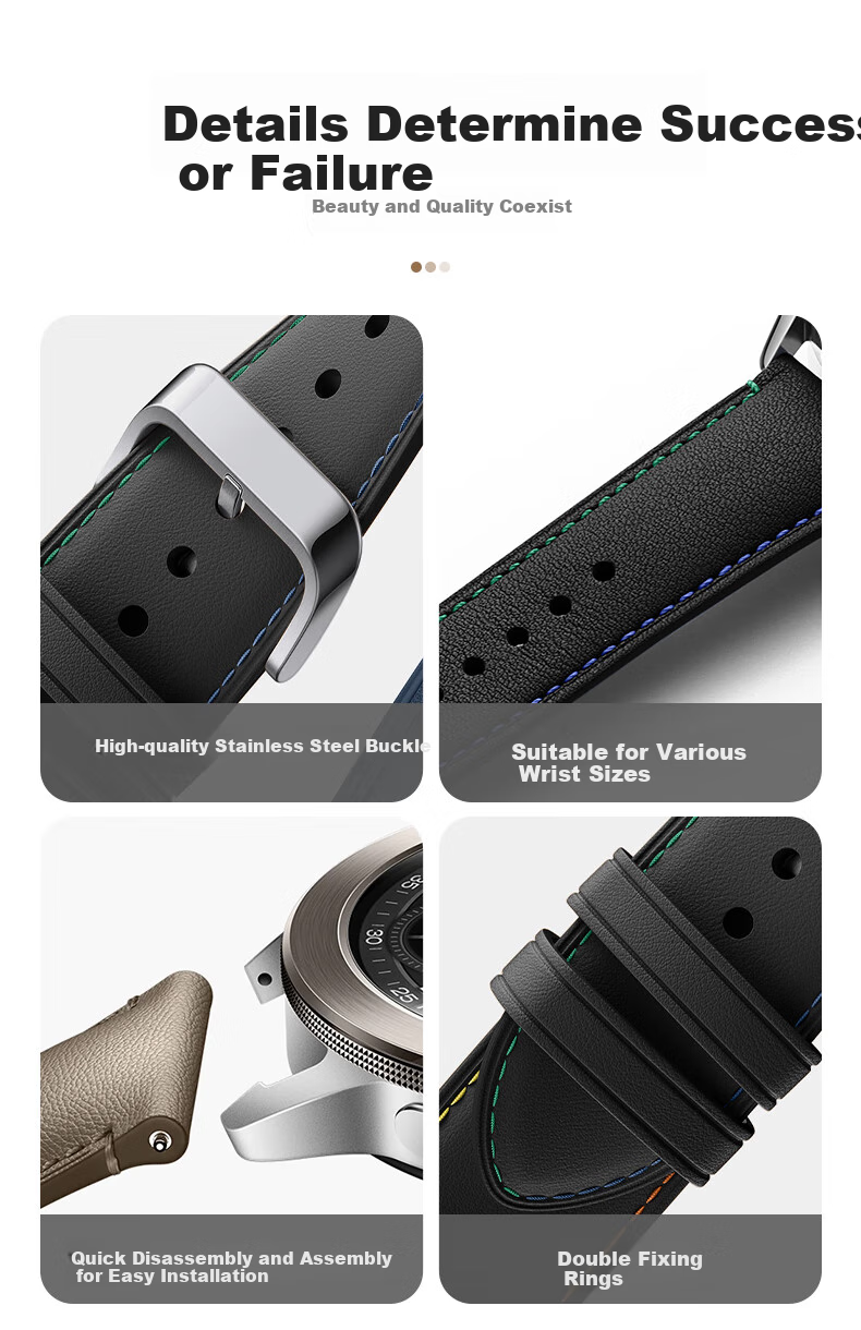 Ремешок Xiaomi Xiaopijiang из натуральной кожи для Xiaomi Watch S4 Sport, S3, S2, S1 Pro, Color 2, Sports Edition, коричневый