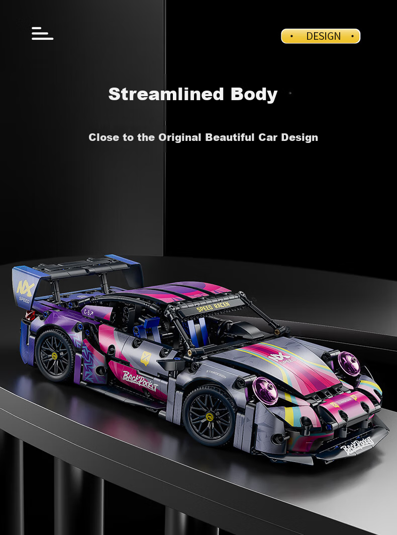 Конструктор Xingyayoupin, радиоуправляемая машина Porsche, сборная модель спорткара, для мальчиков 7-10 лет, подарок на Новый год