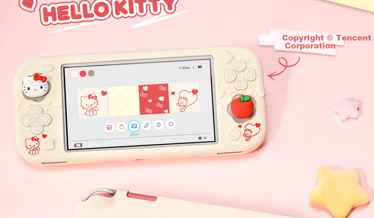 Защитный чехол Jixiang для Nintendo Switch Lite, полный комплект с колпачками для джойстиков, силиконовый, официальный, Sanrio Co-Branded, противоударный