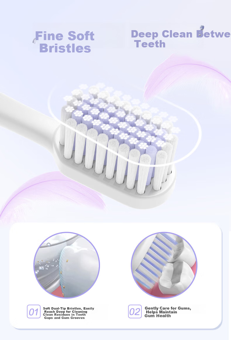Зубная щетка Lengsuanling Cloud-Feel Velvet, мягкая щетина, защита десен, для взрослых, 10 шт., случайные цвета