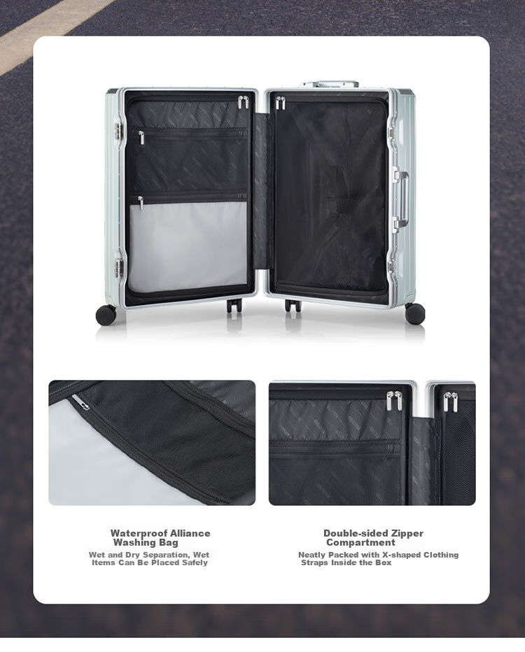 Чемодан AMERICAN TOURISTER, 20-дюймовый, с алюминиевой рамой, дорожный, с кодовым замком, мятно-зеленый