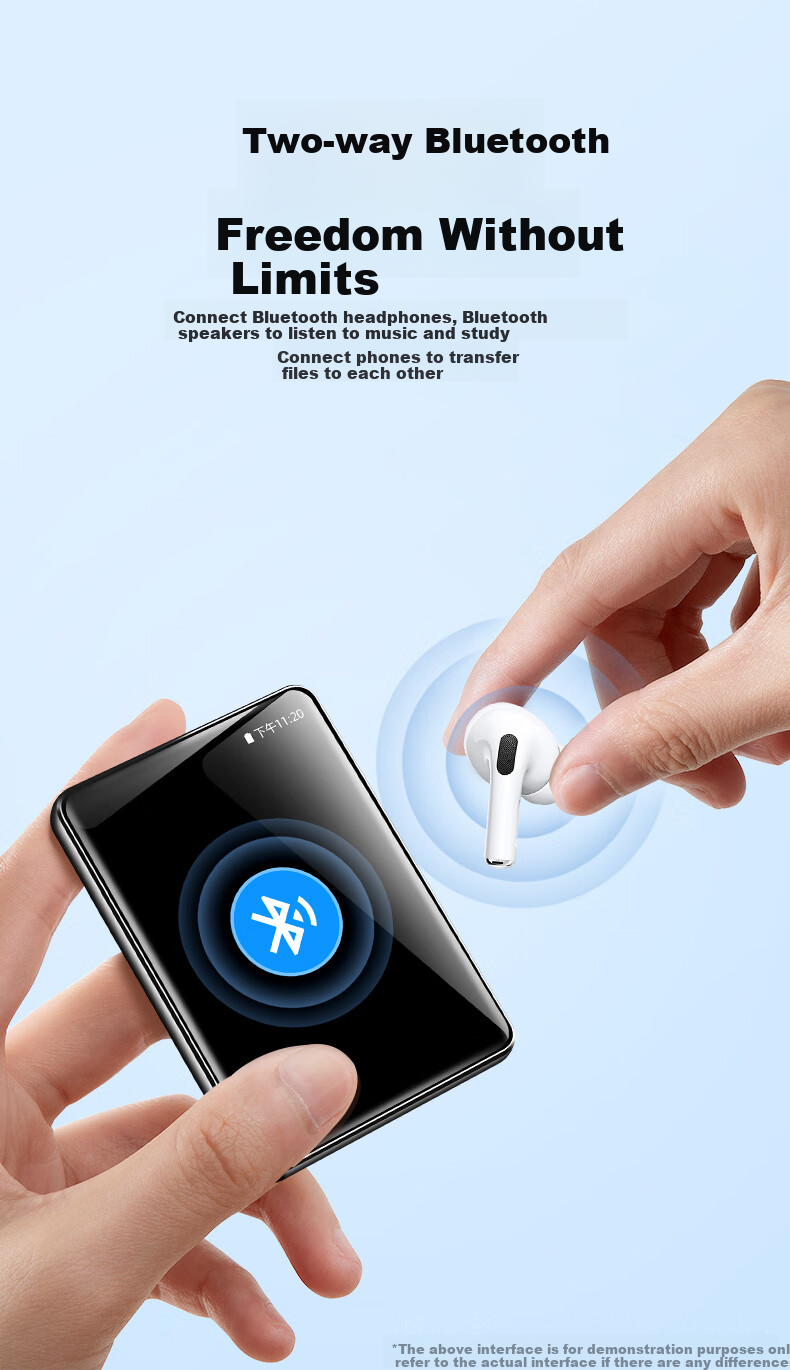 Портативный MP3/MP4 плеер FAMUE PA03 Smart WiFi, 2.83-дюймовый сенсорный экран, 80 ГБ, Bluetooth, Wi-Fi, словарь