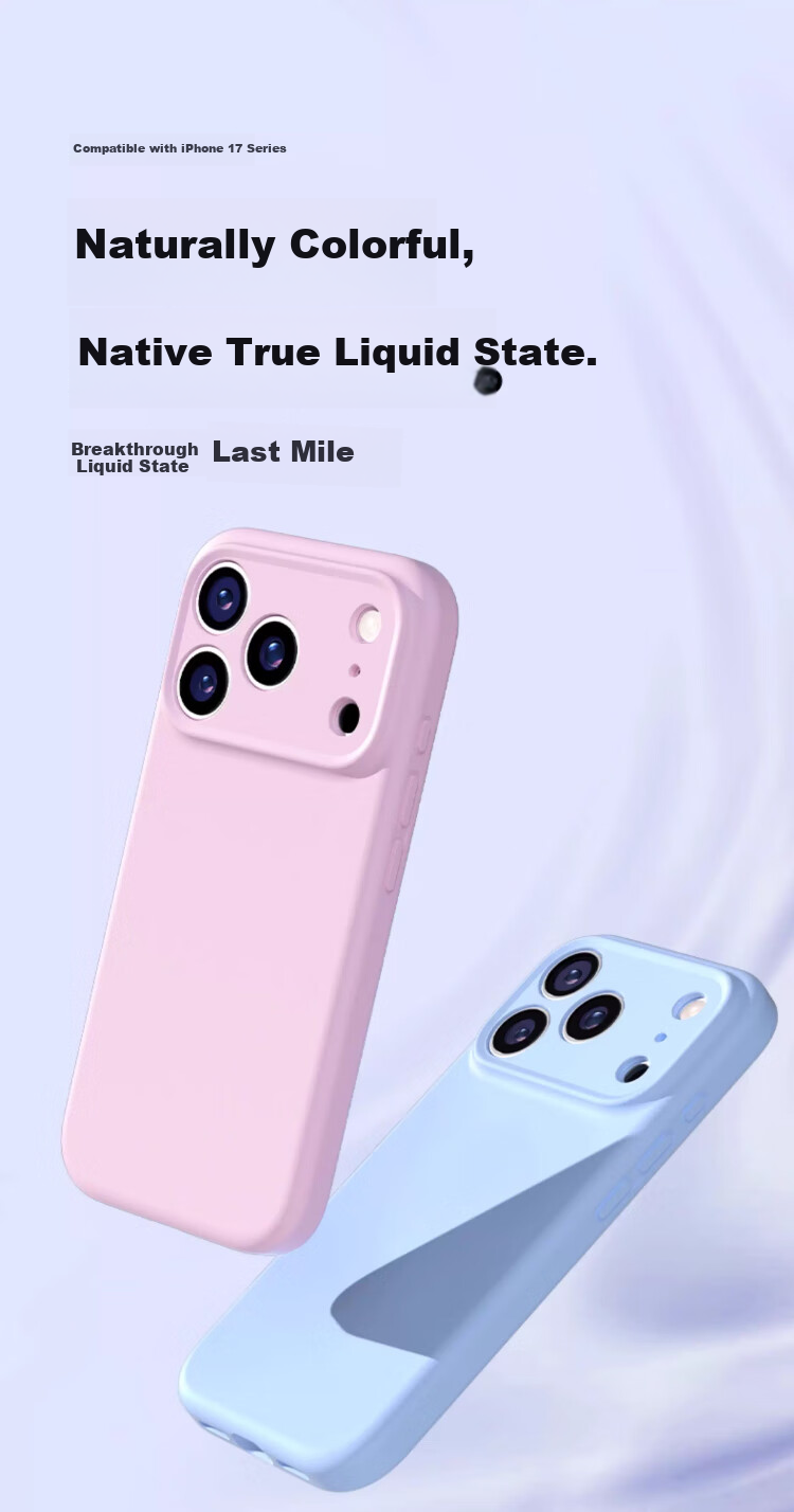 Чехол для Apple iPhone 17 Pro Max Zhilangni, жидкий силикон, защита камеры, противоударный, ультратонкий, синий