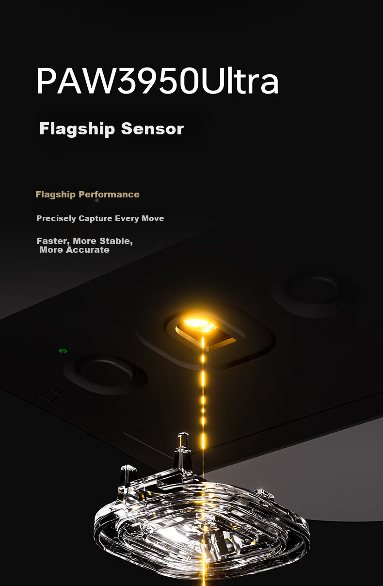 Беспроводная игровая мышь ATK Qingting A9, проводная/2.4G, двойной режим, легкая, симметричная, минималистичная эргономика, Master Edition, Vermilion Red