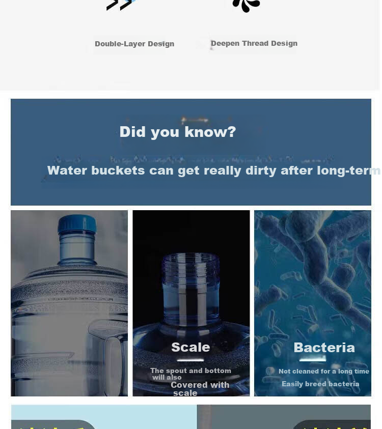 Емкость для воды BJ Pure Water Bucket, пищевой поликарбонат, 7.5 л, с ручкой и щеткой