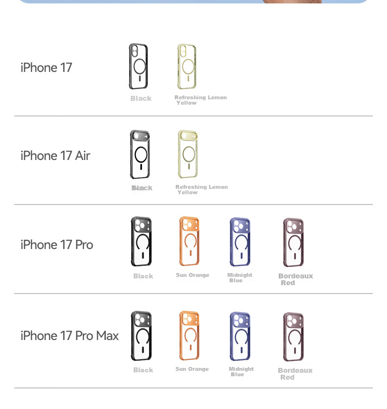 Противоударный чехол MOMAX с магнитной зарядкой MagSafe для Apple iPhone 17 Pro Max, ультратонкий, прозрачный, защита от падений