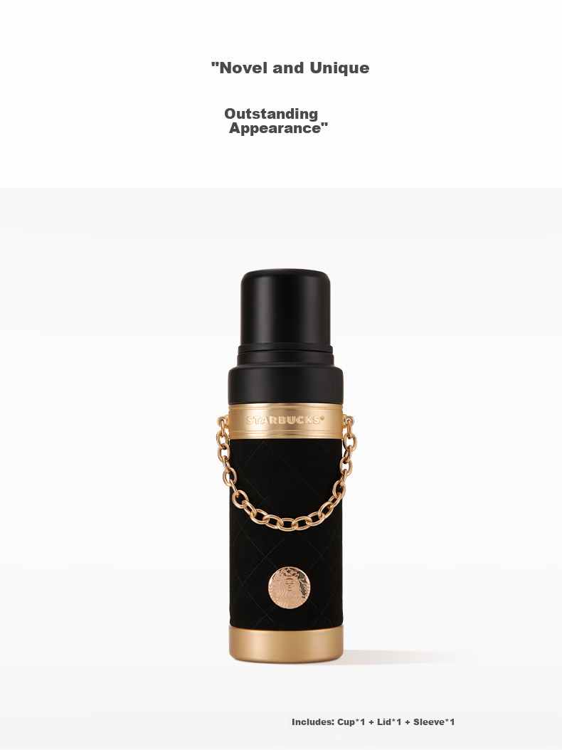 Термокружка Starbucks Coffee Treasure Golden Edition, 580 мл, золотистая, из нержавеющей стали, для кофе и воды, подарок на День Святого Валентина