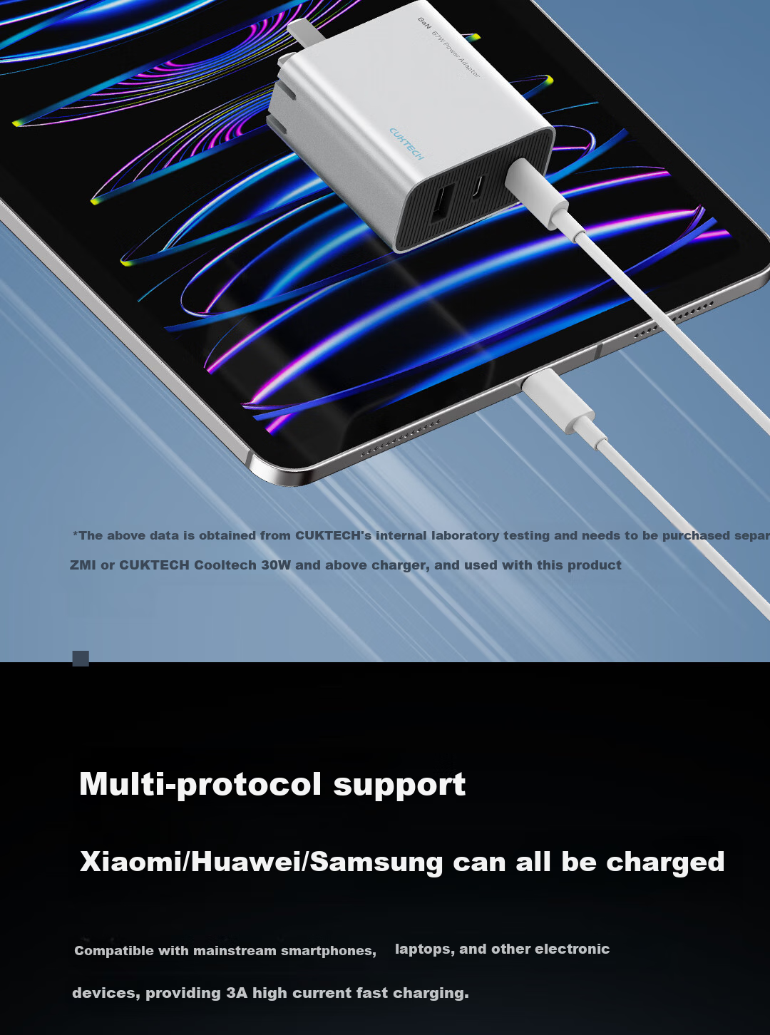 Кабель CUKTECH Kuotai Ke Apple 17, кабель данных Type-C, кабель PD60W с быстрой зарядкой, передача данных подходит для Apple IPhone15/16Promax/iPad, Xiaomi 15