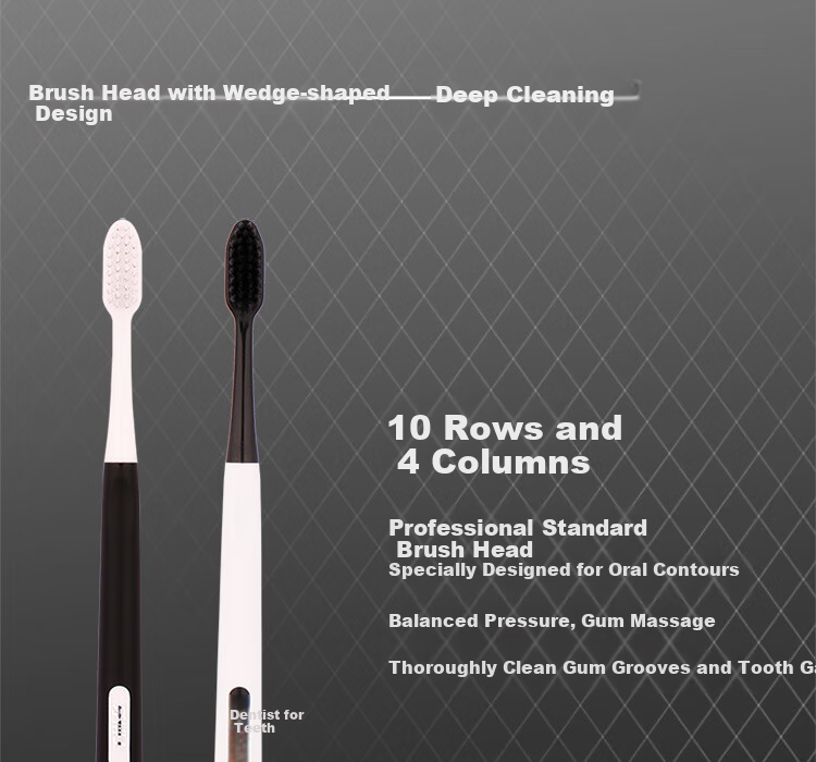Зубная щетка Yaboshi Charcoal White Deep Cleaning Soft Bristle Toothbrush, Long Carbon Fiber, Gum Protection, 2-Pack DT701