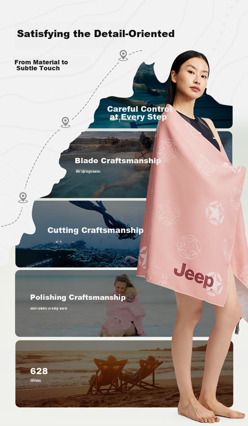 Полотенце Jeep быстросохнущее