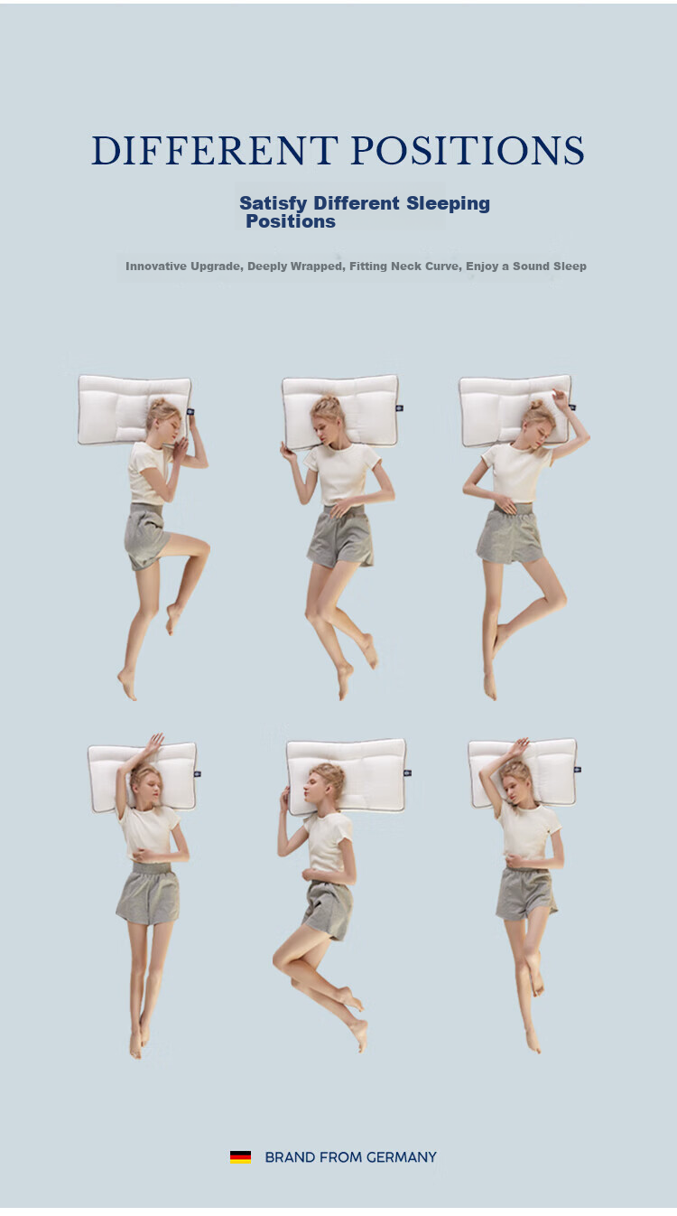 Подушка Irisette German Zoned Down Pillow, 95% белый гусиный пух, моющаяся, антибактериальная, низкая, 1 шт.
